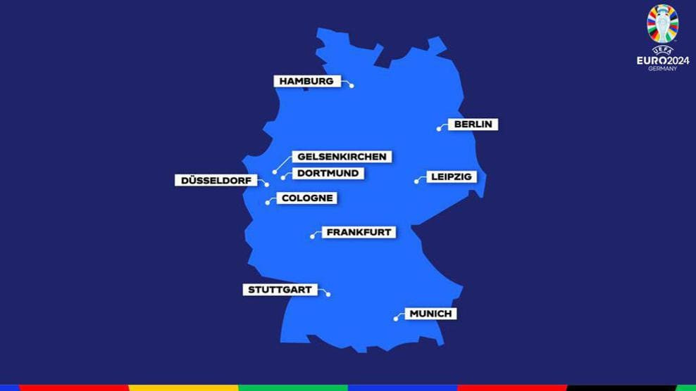 The ten UEFA EURO 2024 host cities